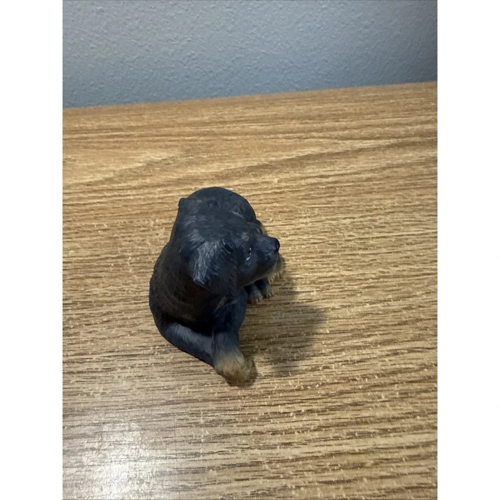 Homco Rottweiler‎ Dog with Puppy Figurine #1424 Black and Tan Dog with Puppy